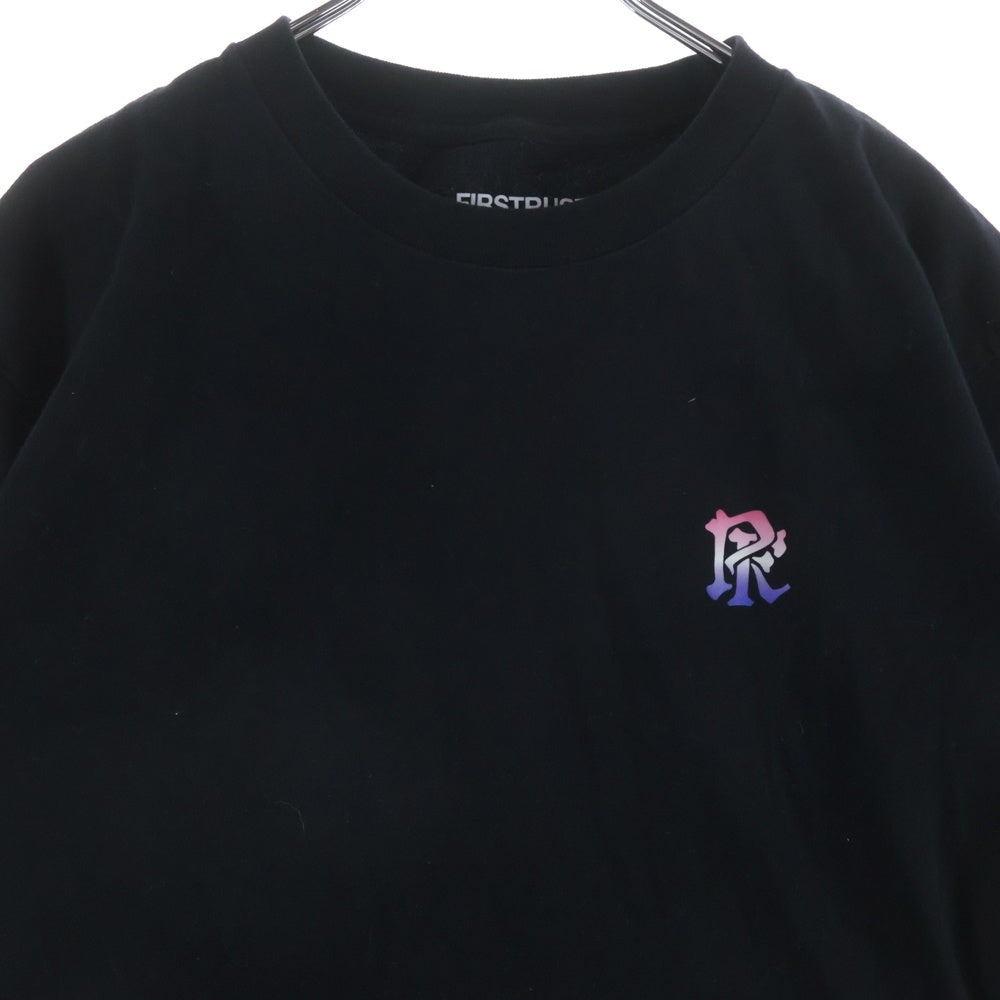 FIRSTRUST(ファーストラスト) DRAMATIC DAWN T-SHIRT ドラマティックダウン グラデーションロゴ クルーネック半袖Tシャツ カットソー ブラック