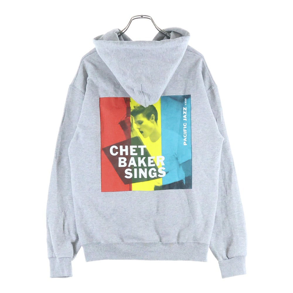 WACKO MARIA(ワコマリア) 24AW ×CHET BAKER HOODED SWEAT SHIRT チェットベイカー プルオーバースウェットシャツ パーカー グレー CHETBAKER-WM-SS07