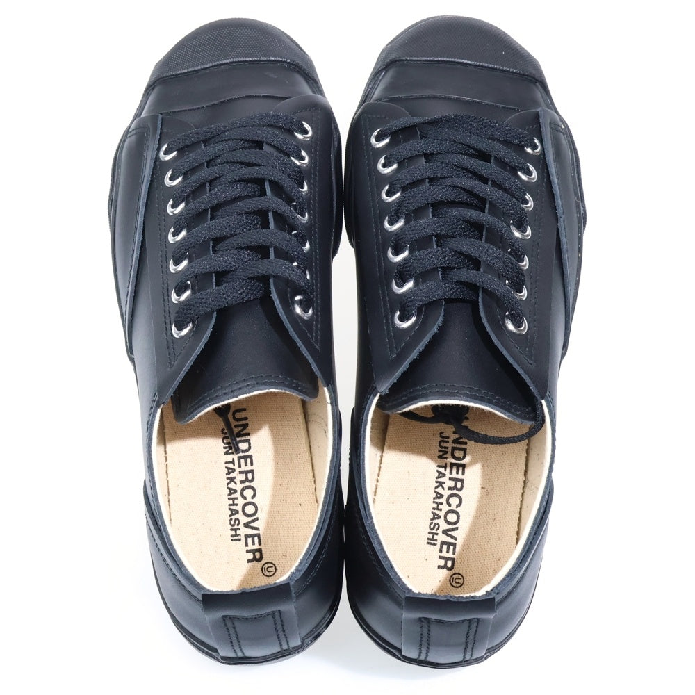UNDERCOVER(アンダーカバー) 24AW カウハイド ロゴプリント ローカットスニーカー ブラック UC2D9F02