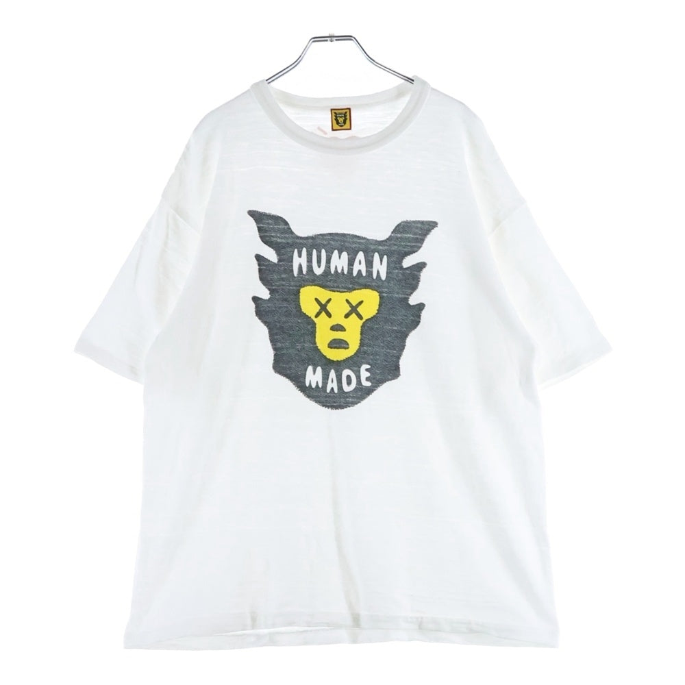 HUMAN MADE(ヒューマンメイド) 21SS ×KAWS カウズ ロゴプリント 半袖Tシャツ カットソー ホワイト