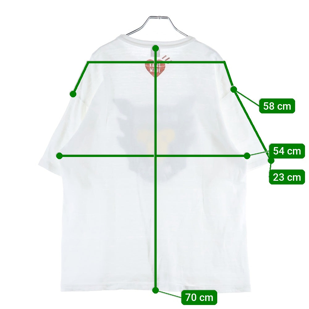 HUMAN MADE(ヒューマンメイド) 21SS ×KAWS カウズ ロゴプリント 半袖Tシャツ カットソー ホワイト