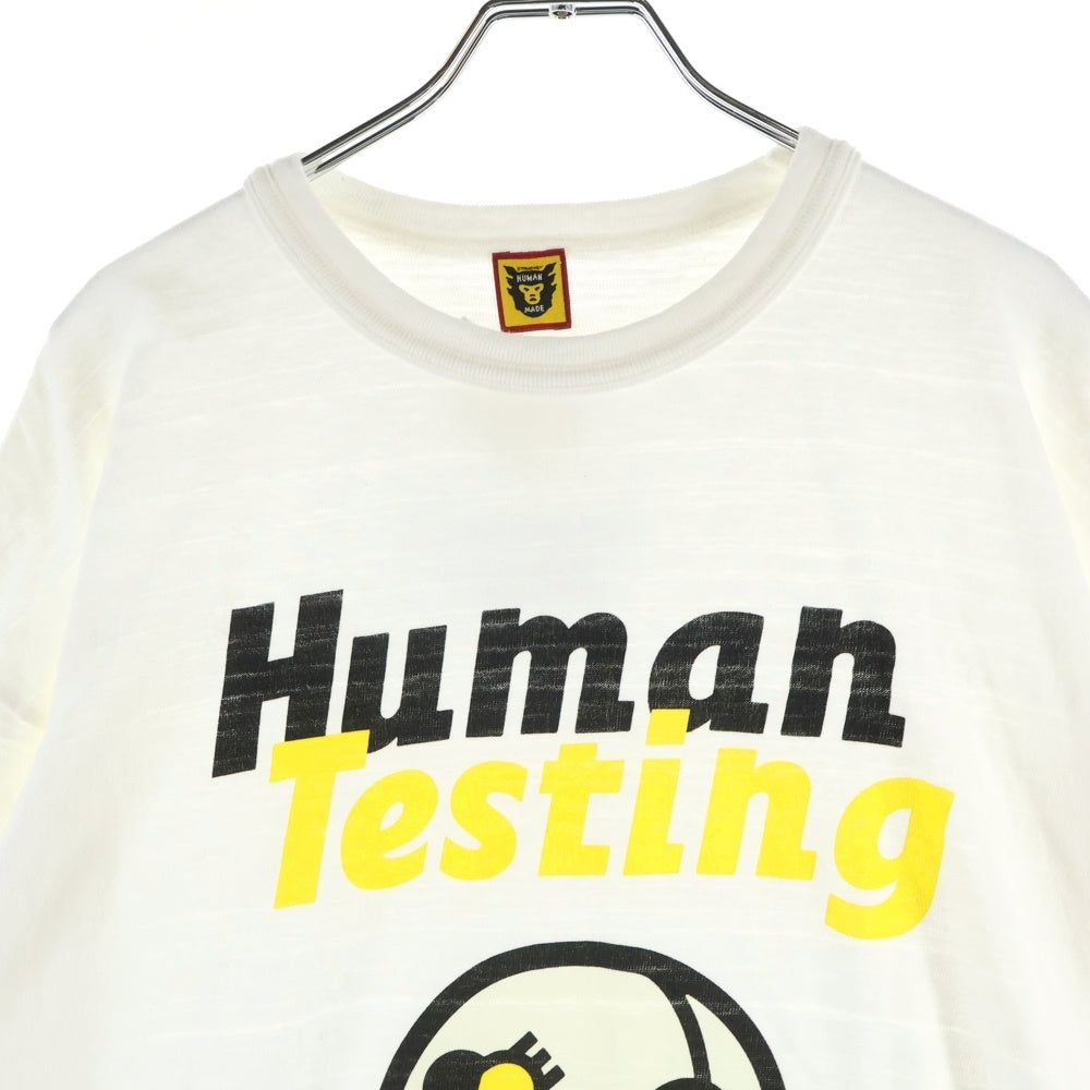 HUMAN MADE(ヒューマンメイド) ×ASAP ROCKY HUMAN TESTING TEE エイサップロッキー ロゴプリント 半袖Tシャツ カットソー ホワイト