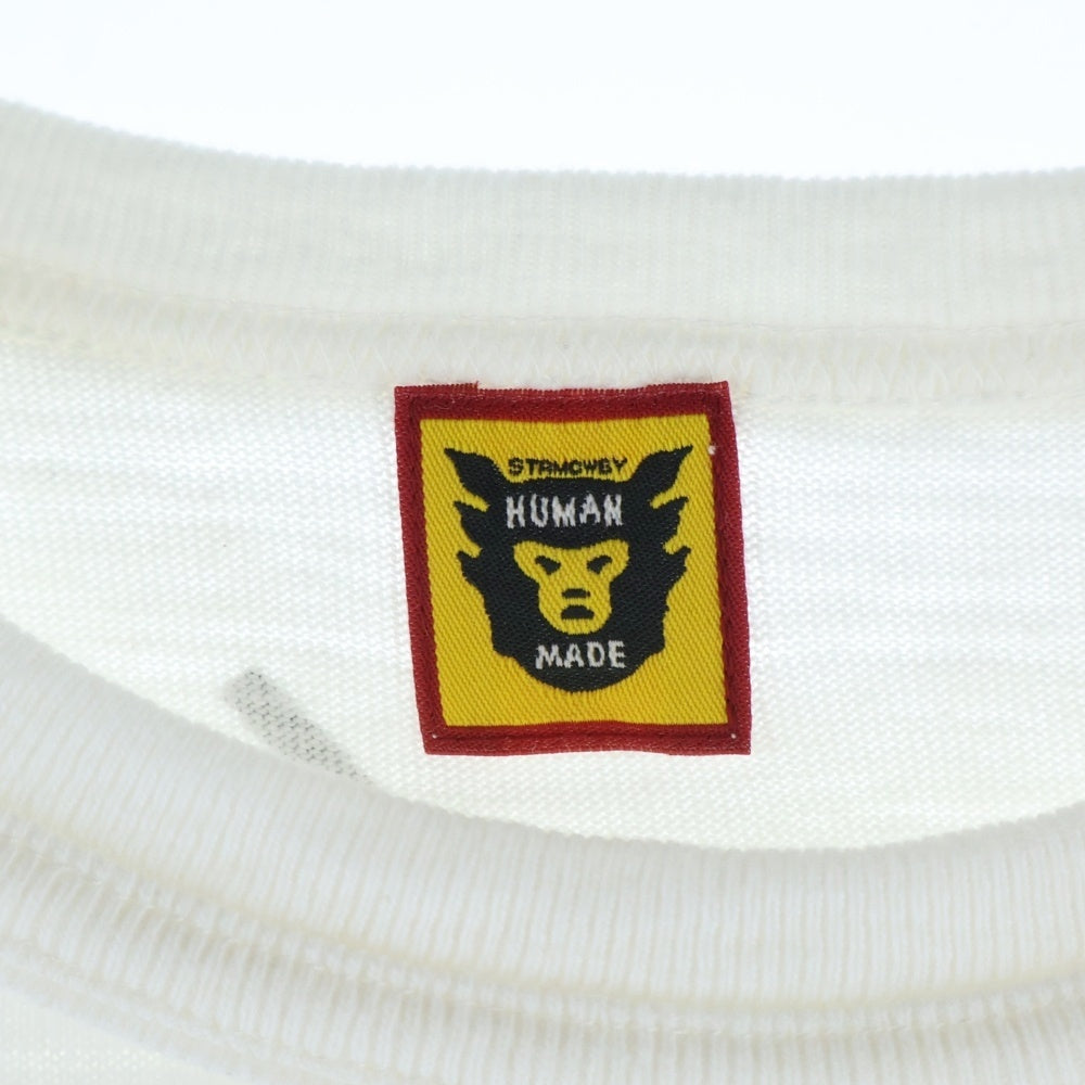 HUMAN MADE(ヒューマンメイド) ×ASAP ROCKY HUMAN TESTING TEE エイサップロッキー ロゴプリント 半袖Tシャツ カットソー ホワイト
