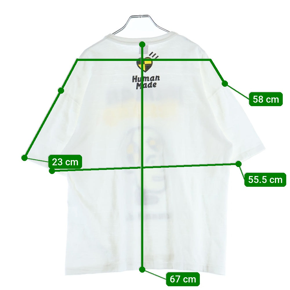 HUMAN MADE(ヒューマンメイド) ×ASAP ROCKY HUMAN TESTING TEE エイサップロッキー ロゴプリント 半袖Tシャツ カットソー ホワイト