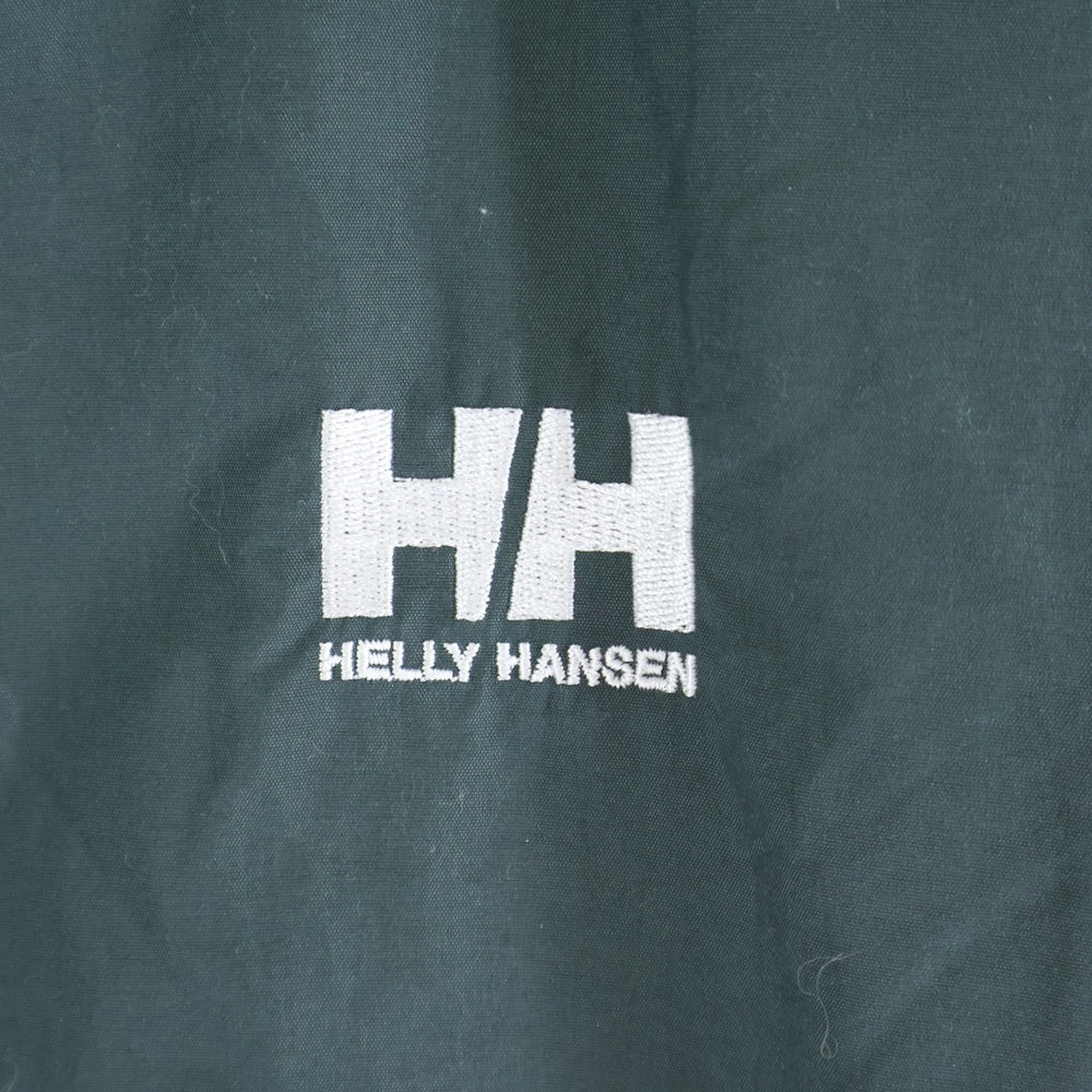 HELLY HANSEN(ヘリーハンセン) BERGEN JACKET ベルゲンジャケット ダブルポケット ジップアップ フーデットマウンテンパーカー ブラック/グリーン HOE12275