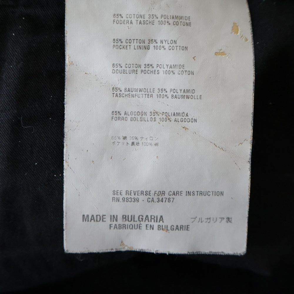 PRADA SPORT(プラダ スポーツ) 09SS ロゴパッチ コットンナイロン ノータックストレートパンツ ブラック SPD50P