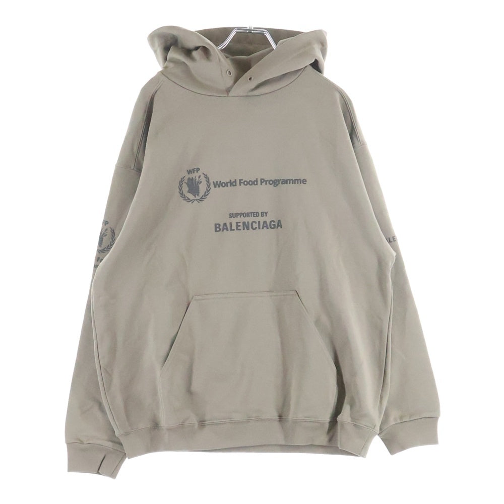 BALENCIAGA(バレンシアガ) 23SS WORLD FOOD PROGRAM HOODIE ワールド フード プログラム プルオーバースウェットパーカー フーディー ブラウン 600583 TMVL1