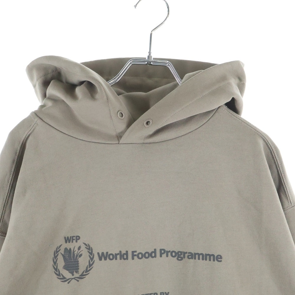 BALENCIAGA(バレンシアガ) 23SS WORLD FOOD PROGRAM HOODIE ワールド フード プログラム プルオーバースウェットパーカー フーディー ブラウン 600583 TMVL1