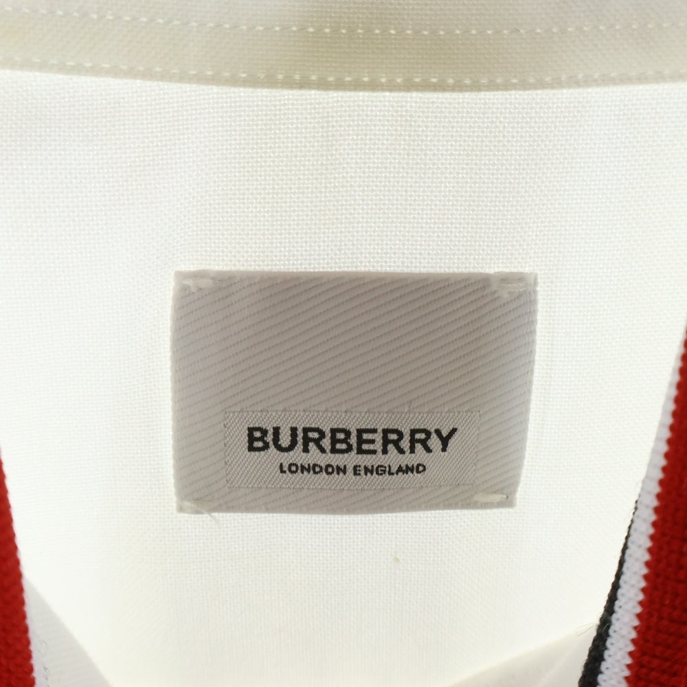 BURBERRY(バーバリー) ロゴパッチ ロングスリーブ コットンシャツ ホワイト 8023798