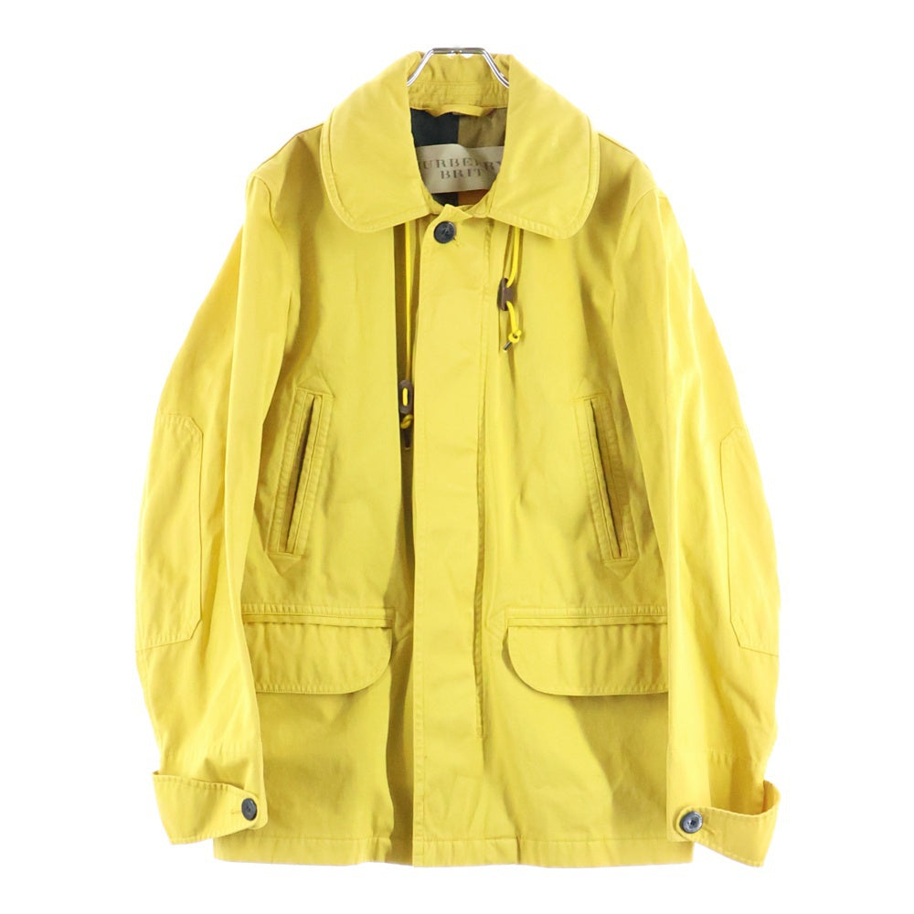 BURBERRY BRIT(バーバリー ブリット) 裏地チェック ジップアップ ロングコート イエロー 3719690
