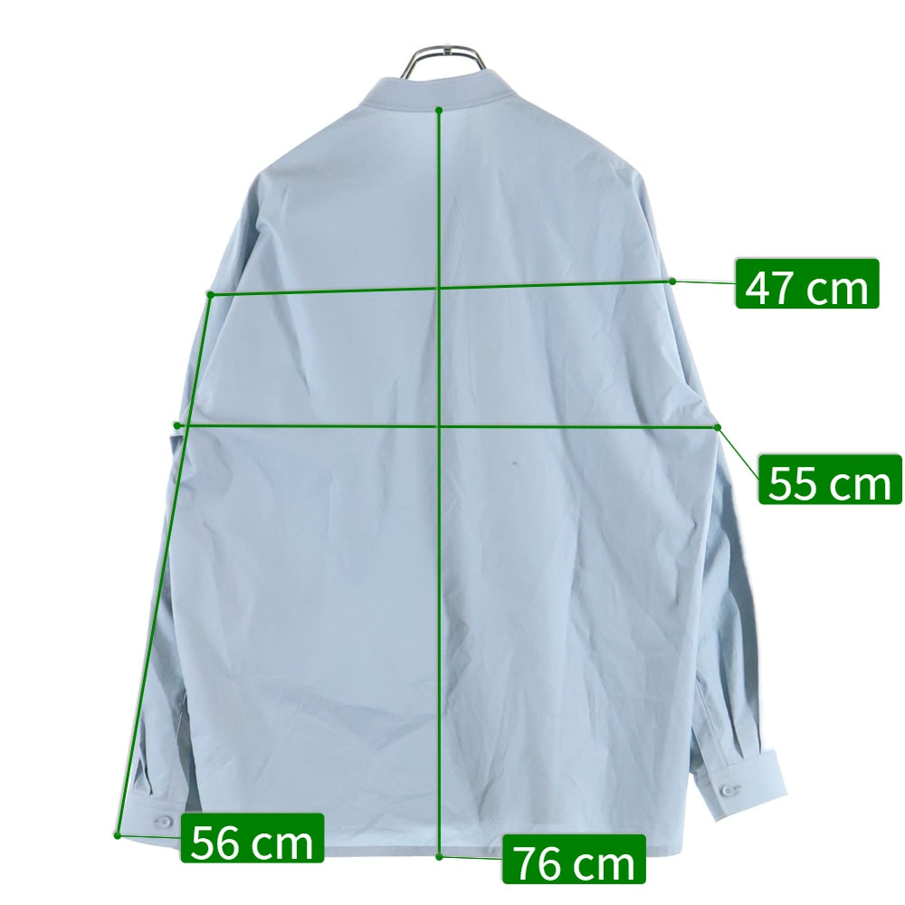 THE RERACS(ザ リラクス) 22AW VINTAGE FINX COTTON PLACKET SHIRT ヴィンテージ フィンクス コットン プラケット 長袖シャツ ブルー 22FW-REBL-314-J