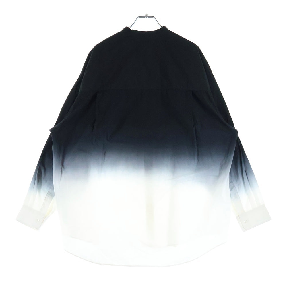 Graphpaper(グラフペーパー) 24SS BROAD L/S OVERSIZED BAND COLLAR SHIRT ブロード オーバーサイズ バンドカラー 長袖シャツ ブラック/ホワイト GM241-50002C