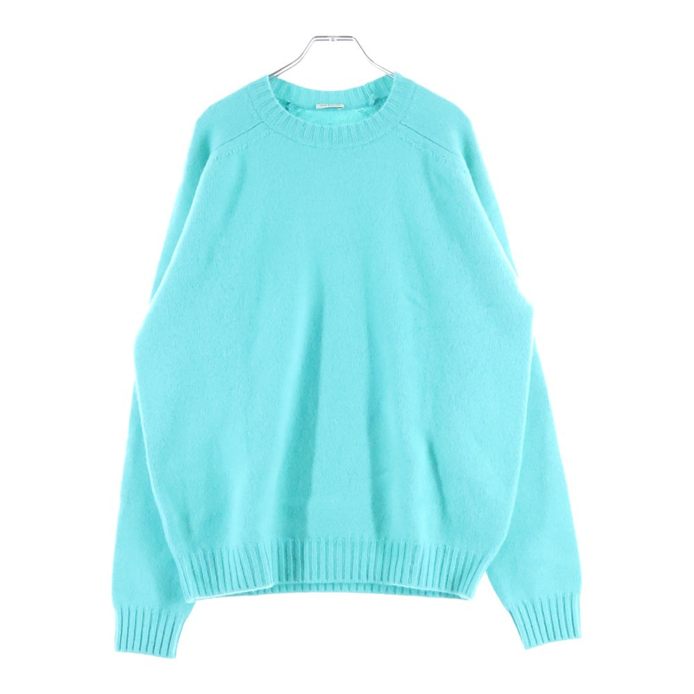 cash&barba(キャッシュ アンド バルバ) キャッシュベイビー クルーネック カシミヤニット セーター ブルー IMBSW001