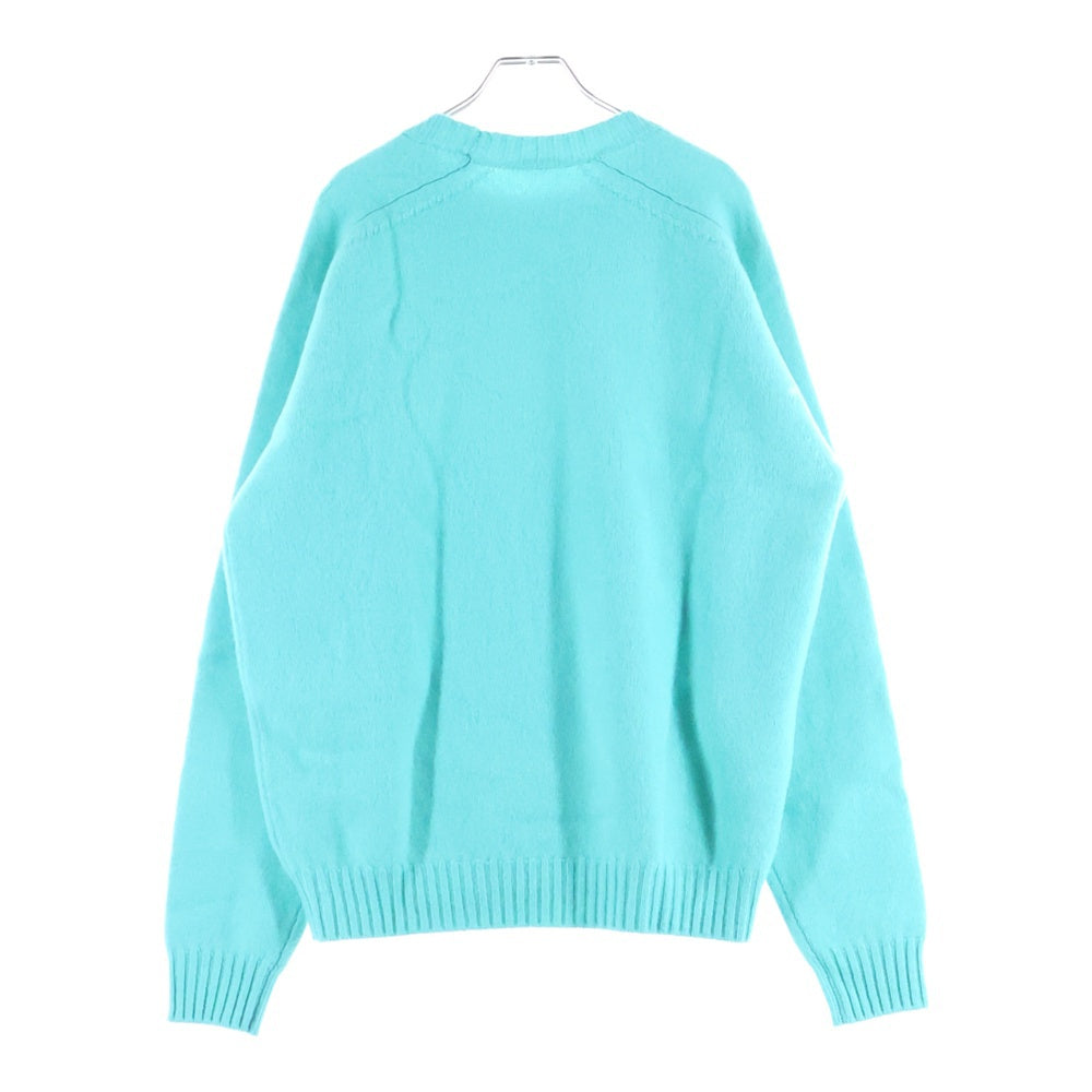 cash&barba(キャッシュ アンド バルバ) キャッシュベイビー クルーネック カシミヤニット セーター ブルー IMBSW001