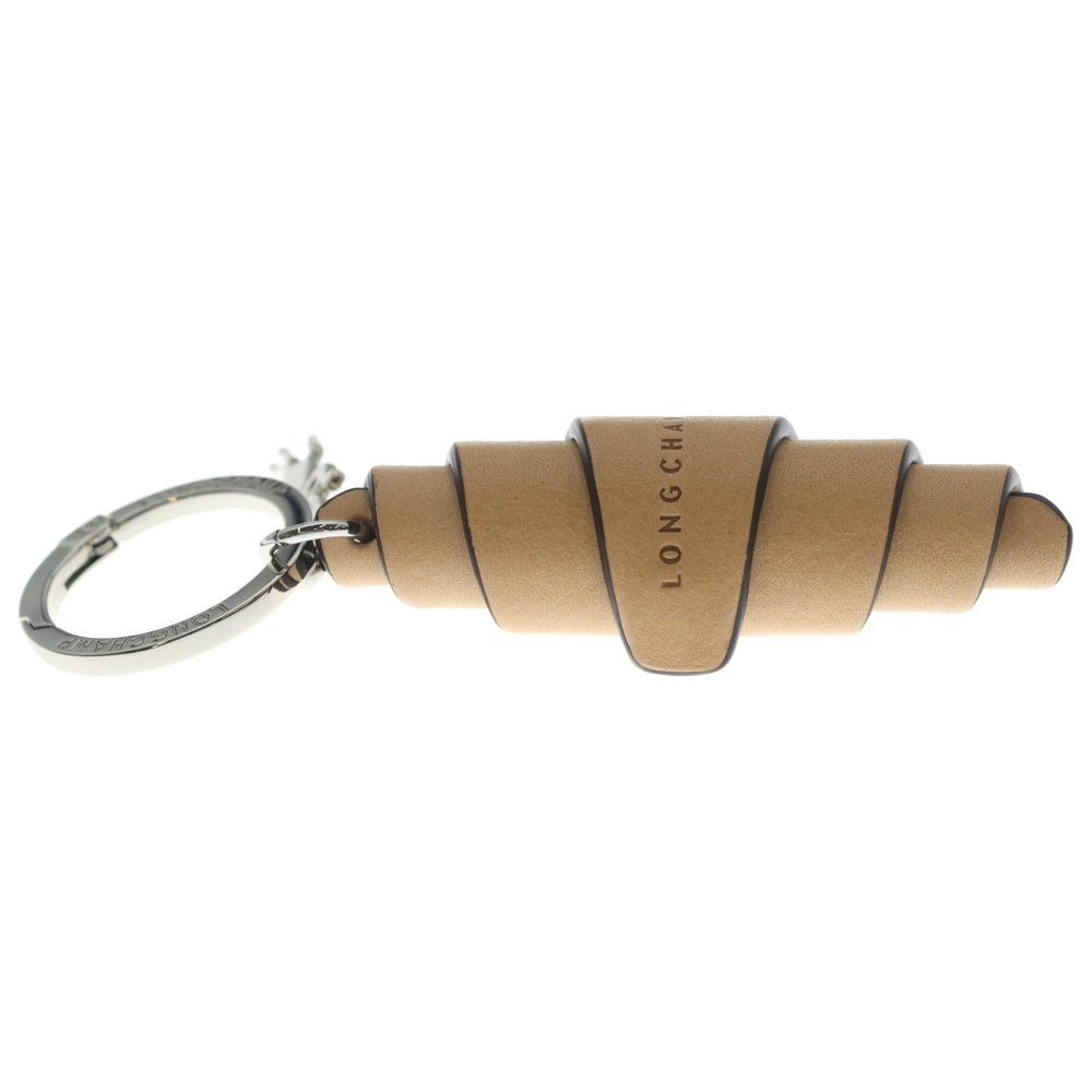 LONGCHAMP(ロンシャン) Croissant Keychain ヴェジェタル レザー クロワッサン キーチェーン ベージュ