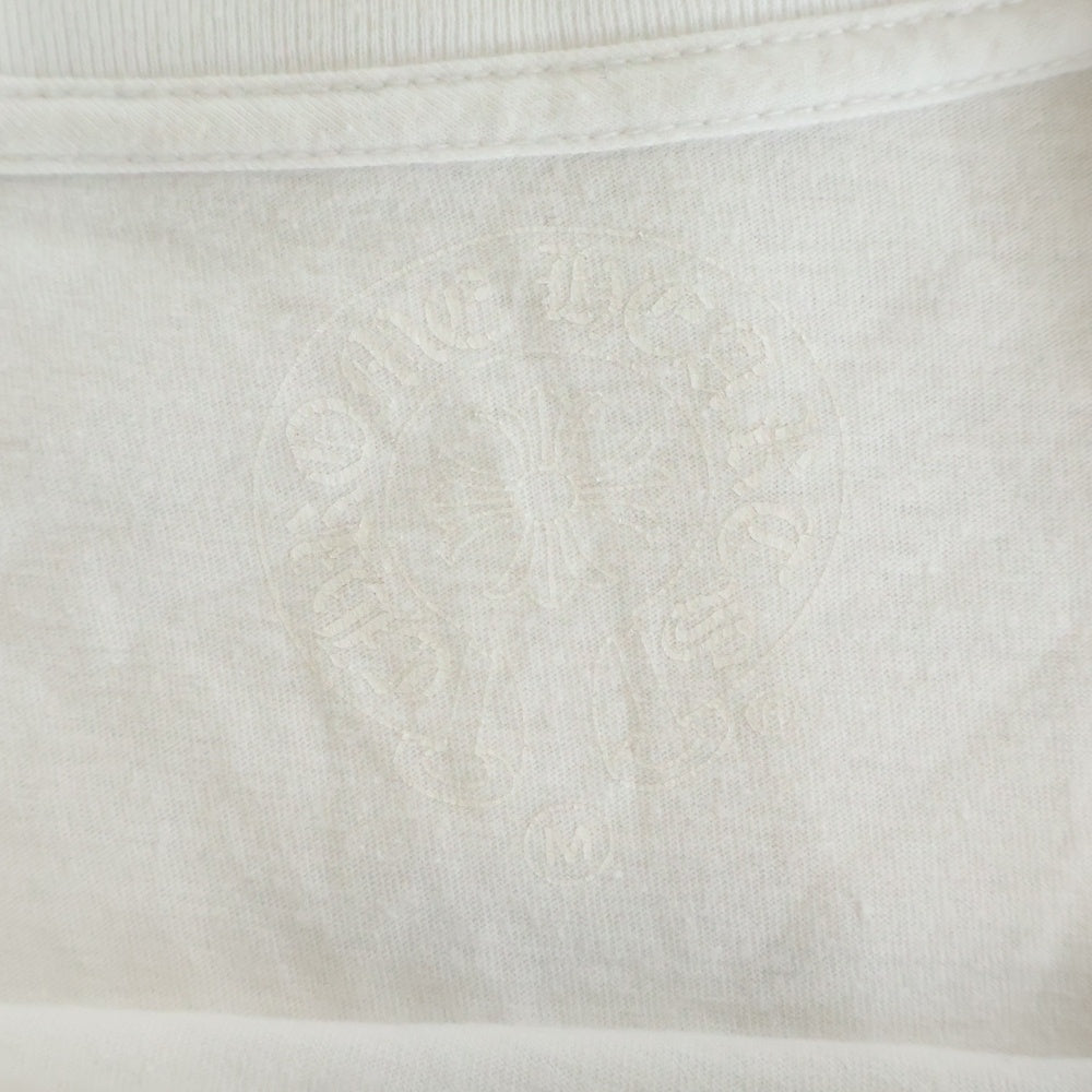 CHROME HEARTS(クロムハーツ) Neck Logo ネックロゴ アームプリント ロングスリーブ L/S 長袖 ポケットTシャツ カットソー ホワイト