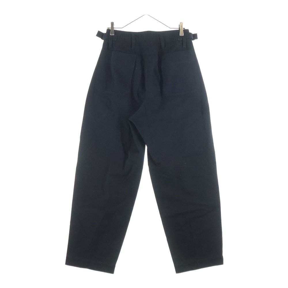 LEMAIRE(ルメール) 25SS PLEATED CARROT PANTS プリーツ キャロットパンツ サイドアジャスター付チノパンツ ブラック PA1194 LF1365