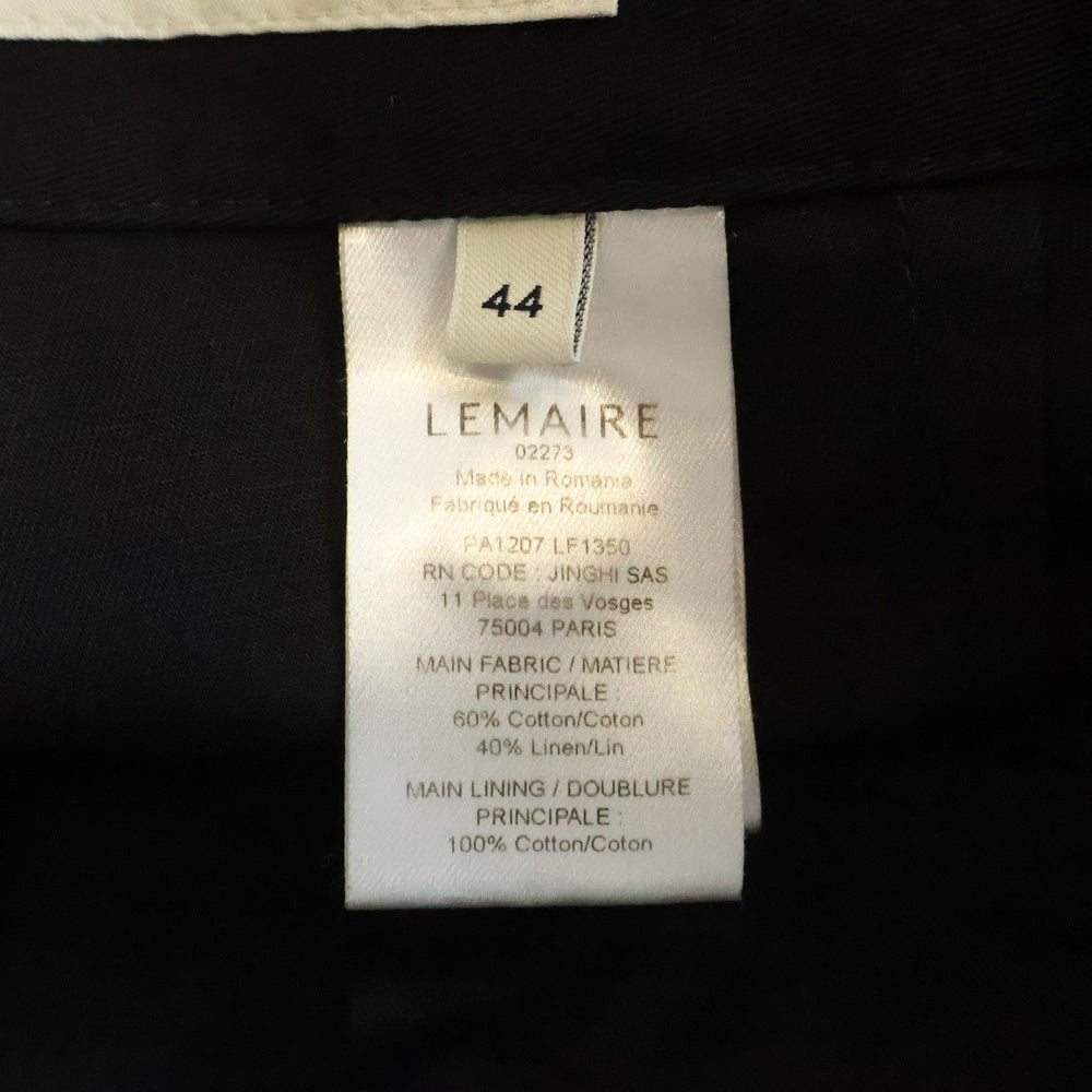 LEMAIRE(ルメール) BIG CHINO PANTS リネン混 ビッグチノパンツ ブラック PA1207 LF1350