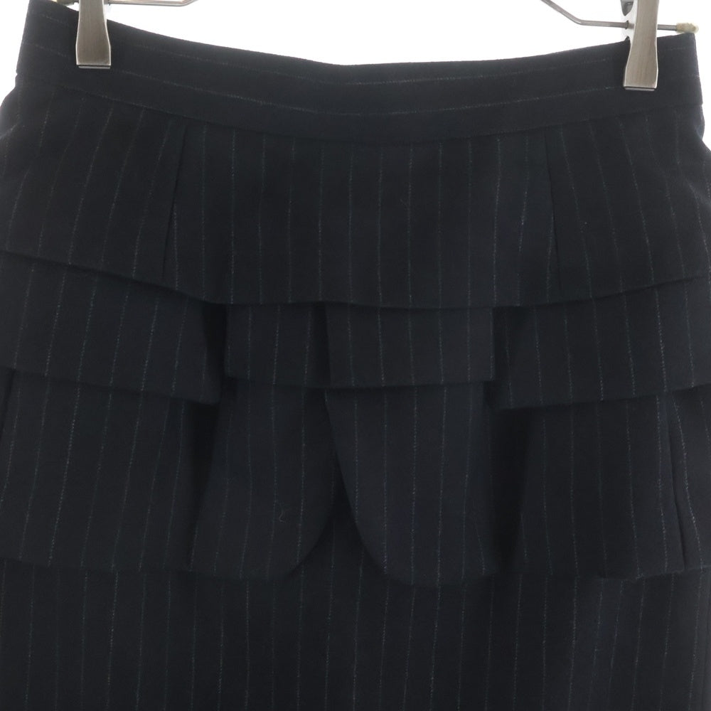 Sacai(サカイ) 23AW Chalk Stripe Skirt チョークストライプ スカート レディース ブラック 23-06991