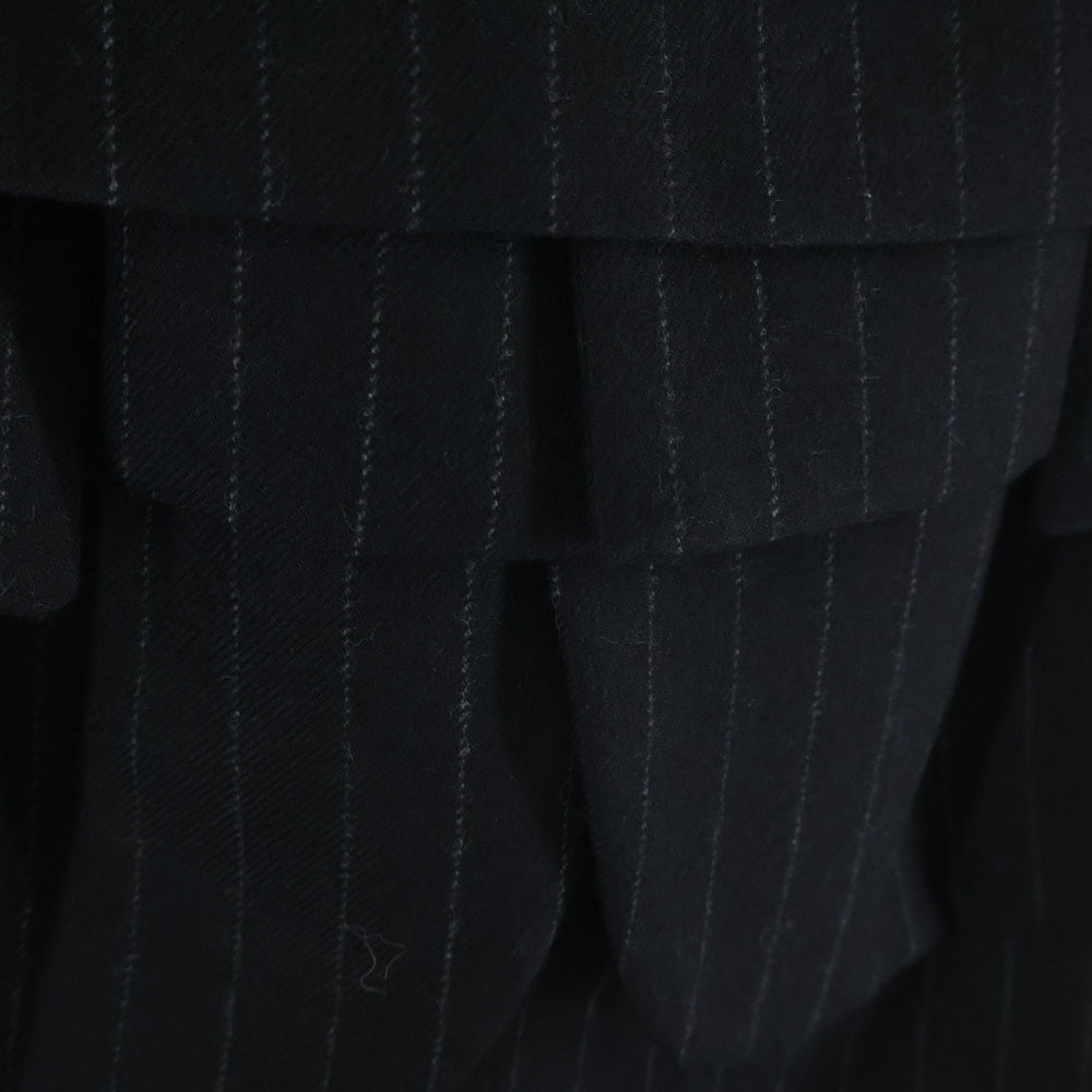 Sacai(サカイ) 23AW Chalk Stripe Skirt チョークストライプ スカート レディース ブラック 23-06991