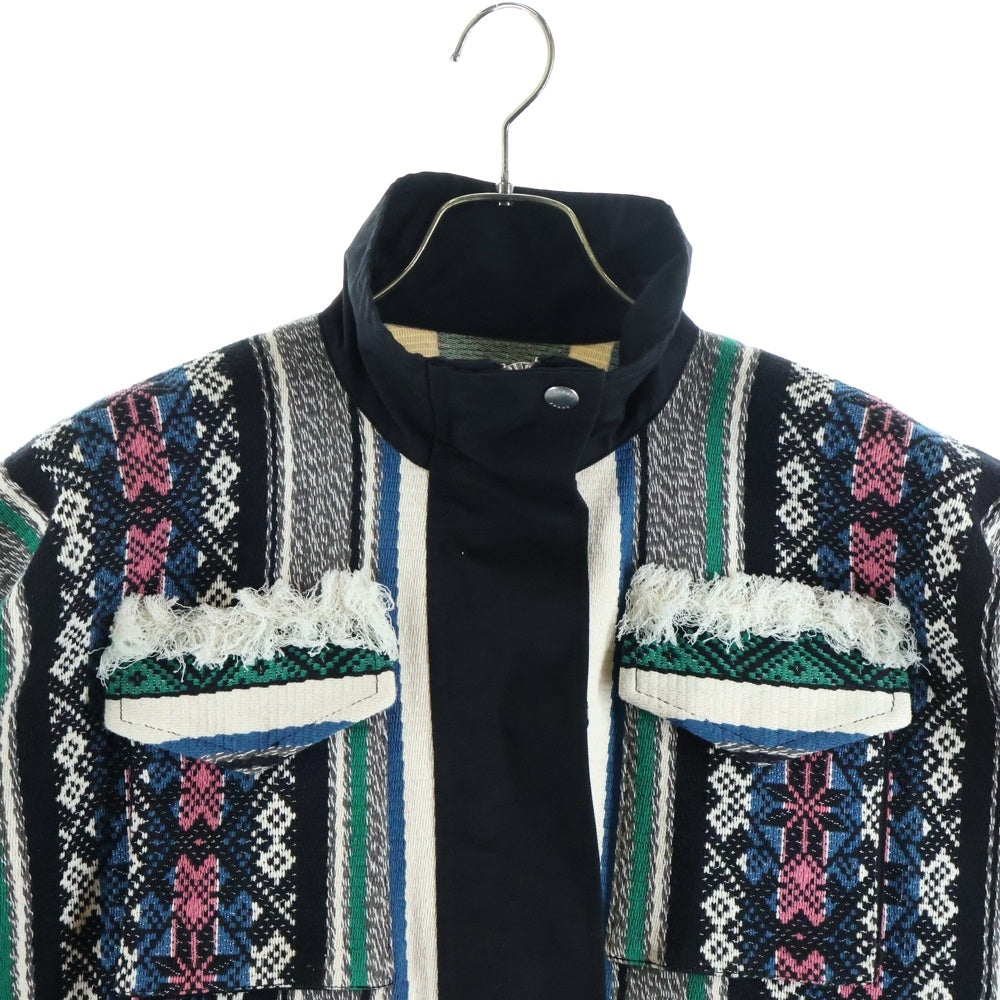 Sacai(サカイ) 22SS Rug Jacquard Blouson ラグ ジャガード フリンジ