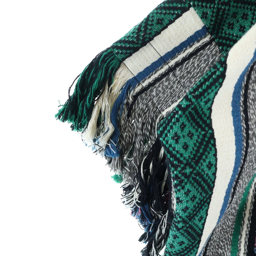 Sacai(サカイ) 22SS Rug Jacquard Blouson ラグ ジャガード フリンジ