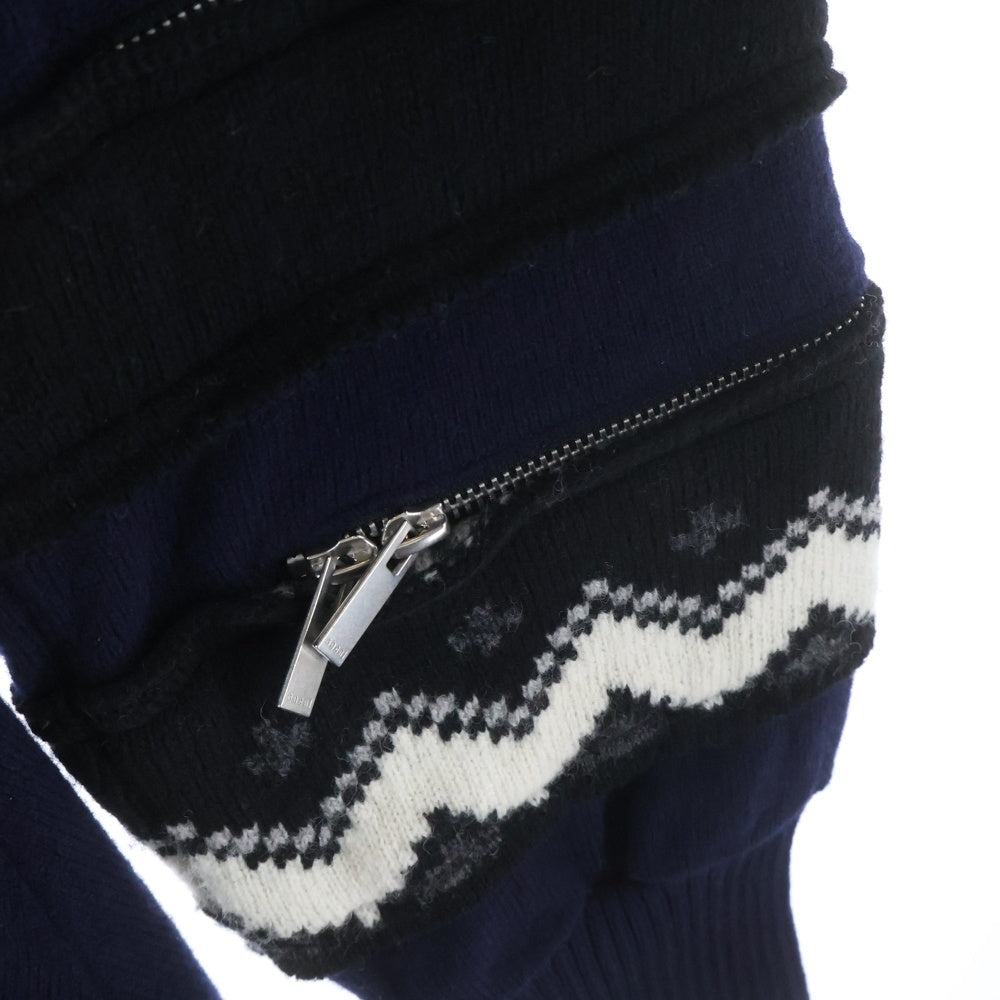 Sacai(サカイ) 19AW ジップドッキングデザイン ニット ロング