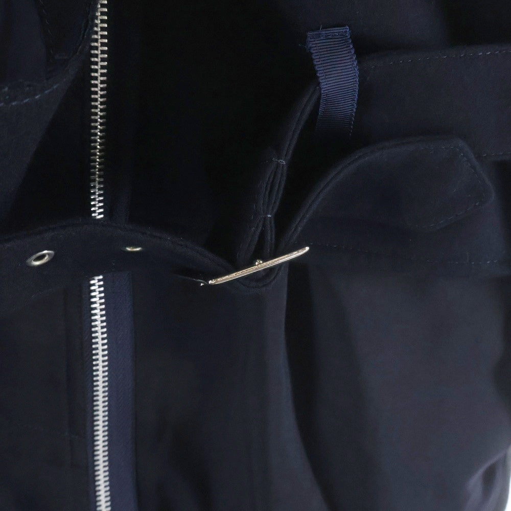 Sacai(サカイ) 20AW Suiting x Cotton Poplin ストライプ ドッキングワンピース ブルー/ブラック レディース 20-05129