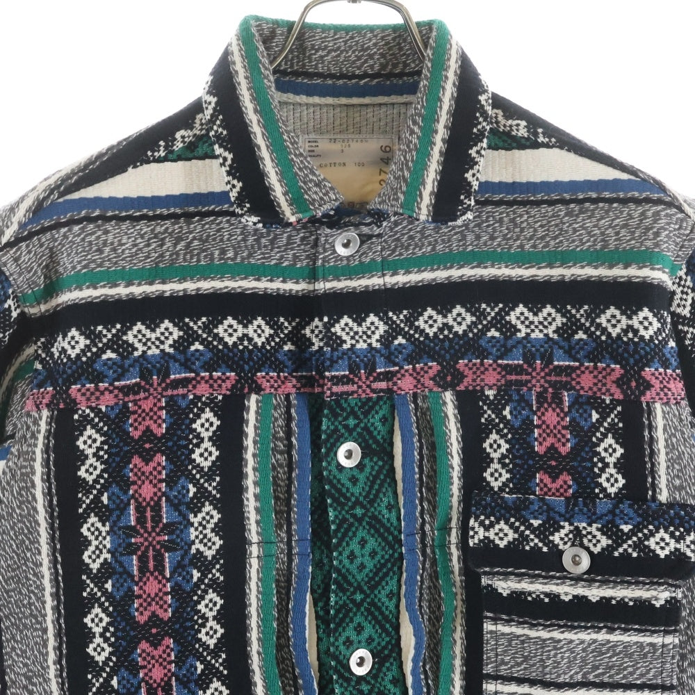 Sacai(サカイ) 22SS Rug Jacquard Jacket ラグ ジャガードジャケット 1st型 マルチカラー 22-02746M