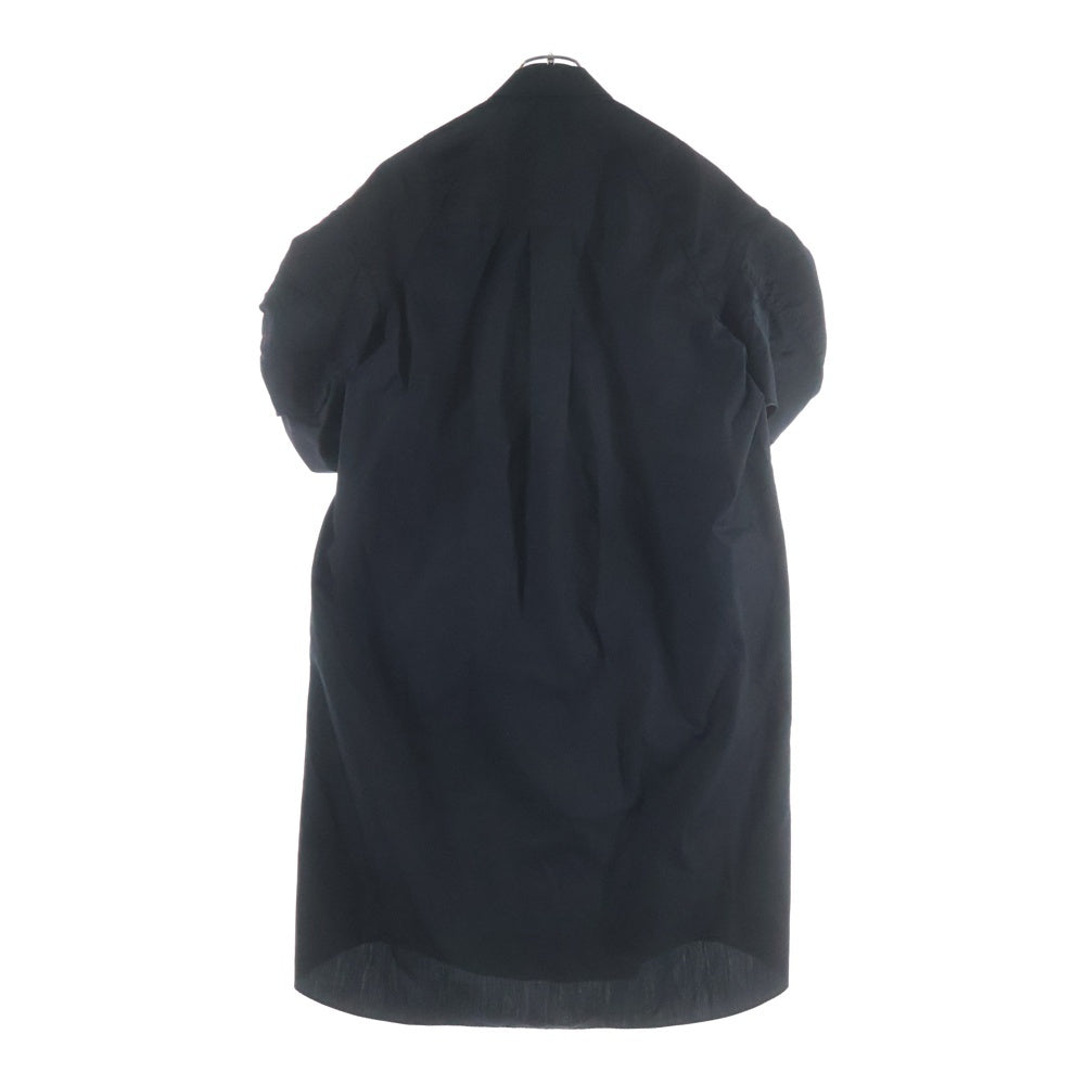 Sacai(サカイ) 22SS Nylon Twill Mix Dress ナイロン ツイル ミックスドレス 半袖ワンピース ブラック レディース 22-06069