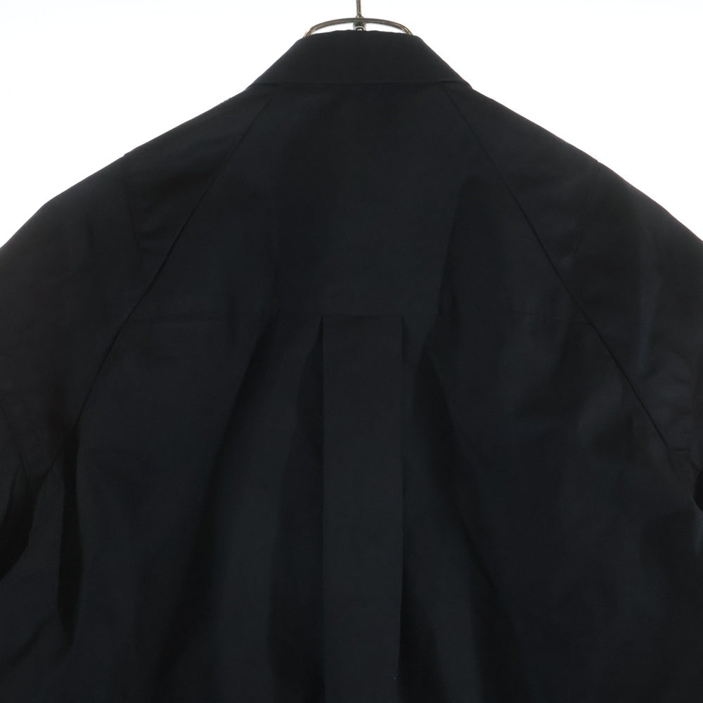 Sacai(サカイ) 22SS Nylon Twill Mix Dress ナイロン ツイル ミックスドレス 半袖ワンピース ブラック レディース 22-06069