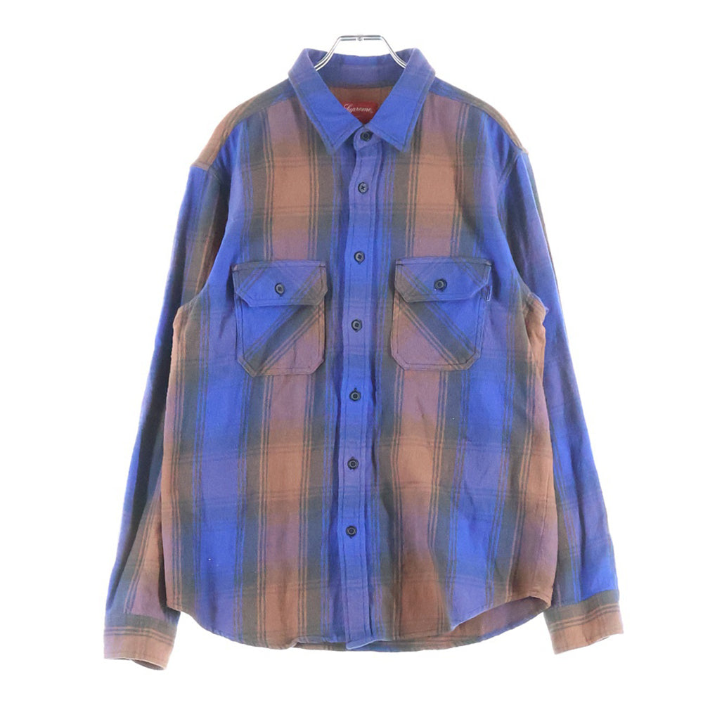 SUPREME(シュプリーム) 19AW Heavyweight Flannel Shirt ヘビーウェイト フランネルチェック 長袖シャツ ブルー/ブラウン