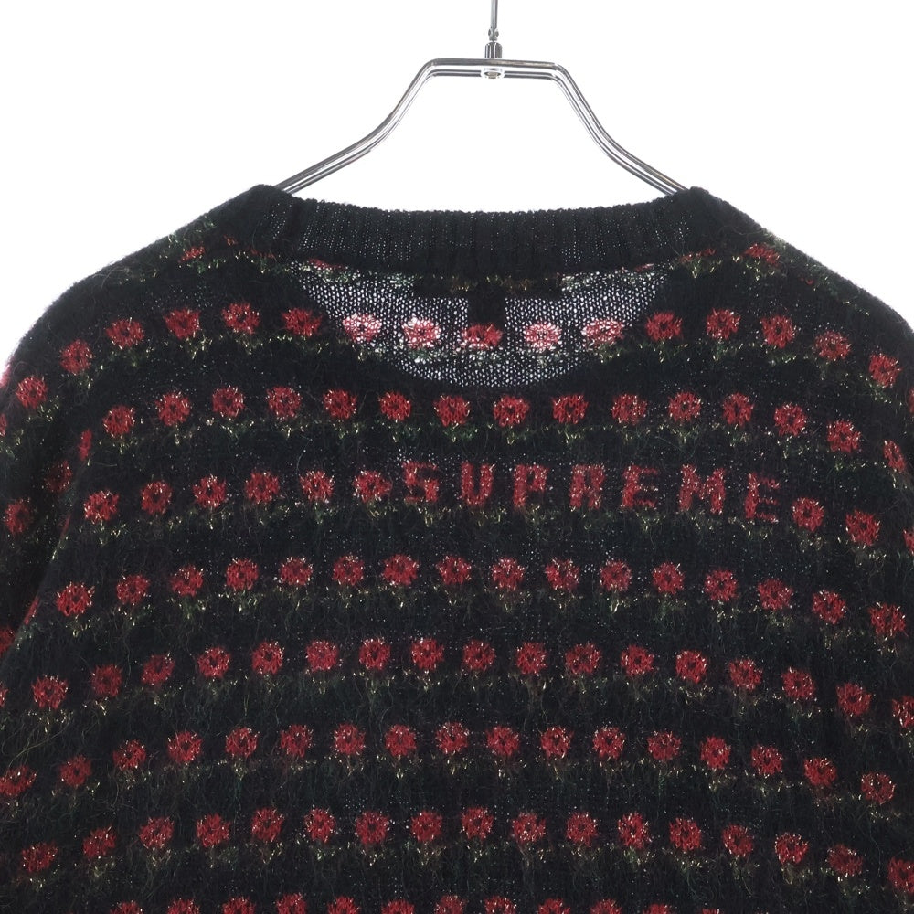 SUPREME(シュプリーム) 25AW Flowers Metallic Sweater フラワーズ メタリック ニットスウェット セーター ブラック/レッド