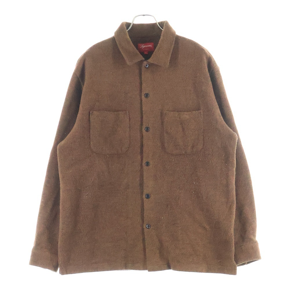 SUPREME(シュプリーム) 22AW Brushed Flannel Twill Shirt ブラッシュドフランネルツイル 長袖シャツ ブラウン