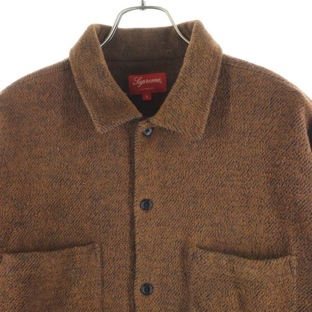 SUPREME(シュプリーム) 22AW Brushed Flannel Twill Shirt ブラッシュドフランネルツイル 長袖シャツ ブラウン