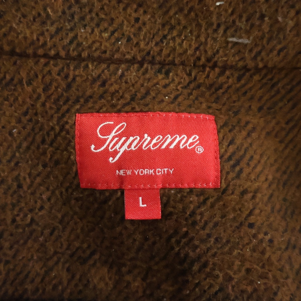 SUPREME(シュプリーム) 22AW Brushed Flannel Twill Shirt ブラッシュドフランネルツイル 長袖シャツ ブラウン