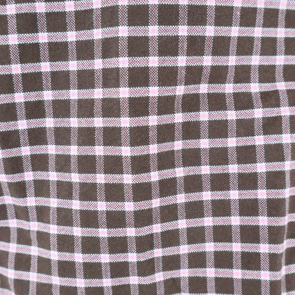 SUPREME(シュプリーム) 23AW Loose Fit Oxford Shirt 胸ロゴエンブロイダリー ルーズフィット オックスフォード 長袖チェックシャツ ブラウン/ピンク