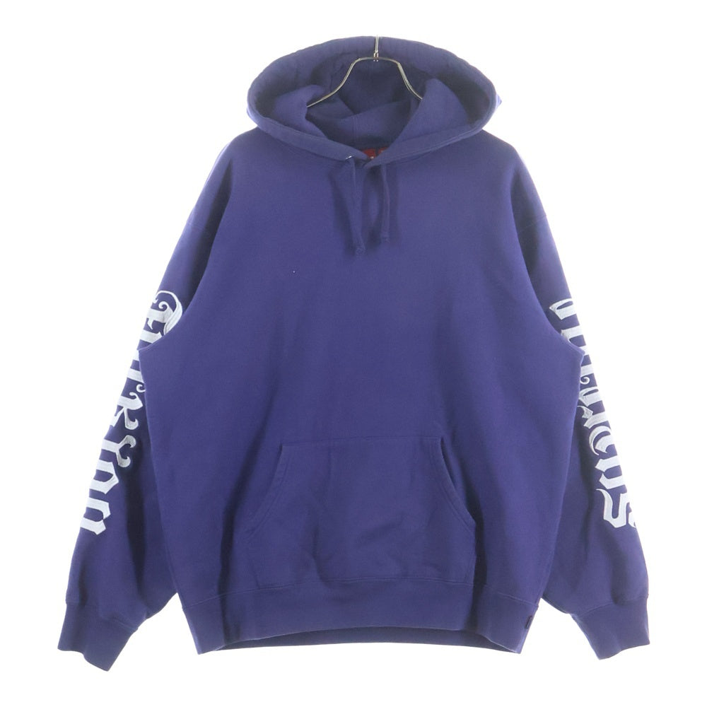SUPREME(シュプリーム) 22SS Ambigram HoodedSweatshirt アンビグラムロゴ刺繍 プルオーバースウェットパーカー フーディー パープル