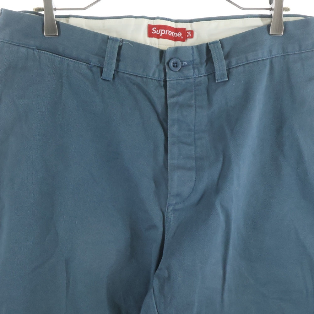 SUPREME(シュプリーム) 22AW Chino Pant ピンナップガール ボタンフライチノパンツ ブルー
