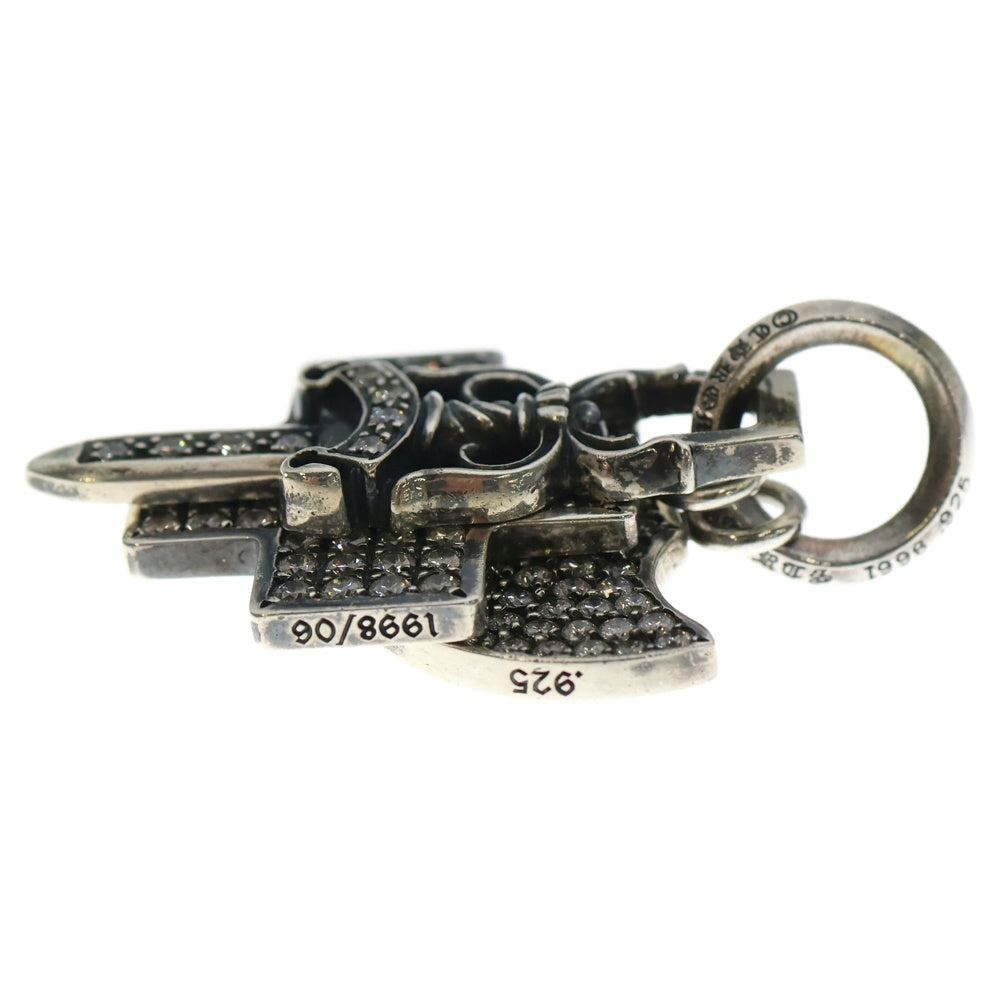 CHROME HEARTS(クロムハーツ) 3TRINKETS P/D/スリートリンケッツ Oリング PAVEダイヤ/シルバーネックレストップ