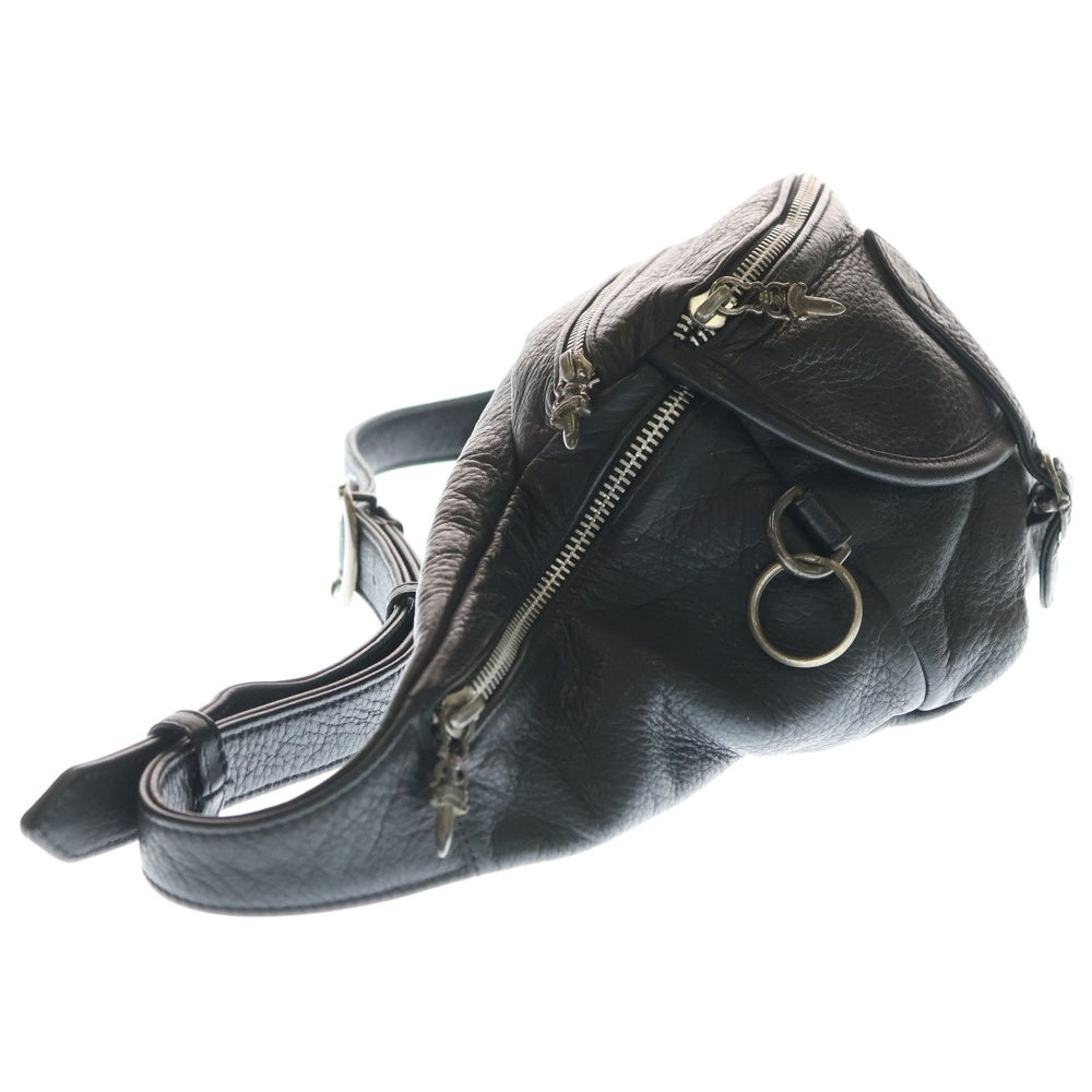 CHROME HEARTS(クロムハーツ) #1 SNAT PACK スナットパック ダガージップ ガンスリンガーベルト レザーウエストバッグ ブラック BCA378