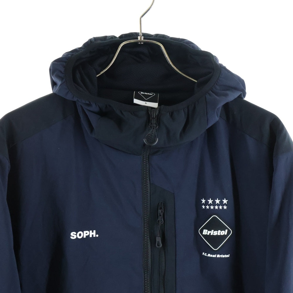 F.C.R.B./F.C.Real Bristol/FCRB(エフシーアールビー/エフシーレアルブリストル) 21AW LYCRA HOODED BLOUSON ライクラ ジップアップフーデッドジャケット ネイビー FCRB-212055