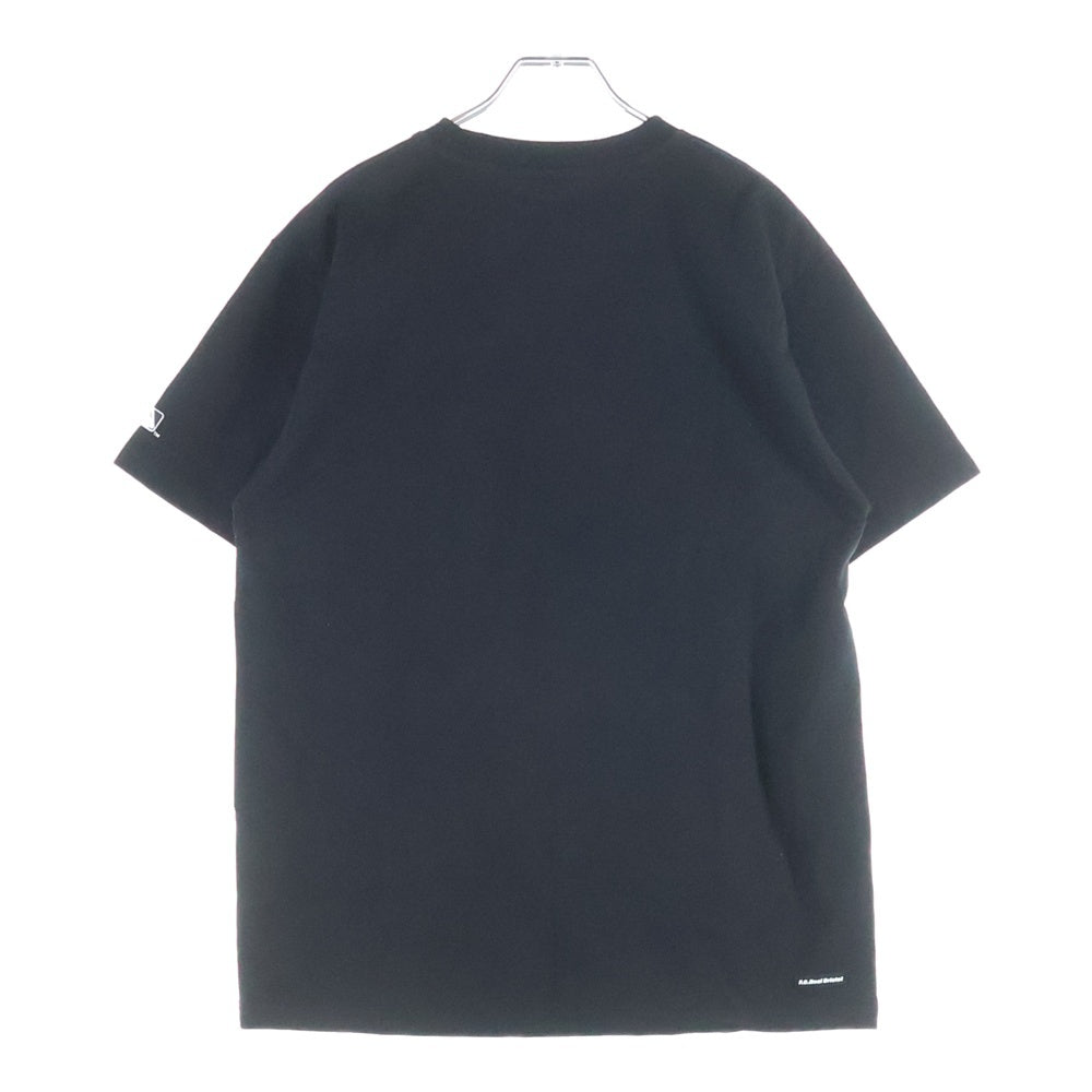 F.C.R.B./F.C.Real Bristol/FCRB(エフシーアールビー/エフシーレアルブリストル) 21AW MLB TOUR BW TEAM TEE MLBツアー チーム刺繍Tシャツ 半袖クルーネックカットソー ブラック FCRB-212115