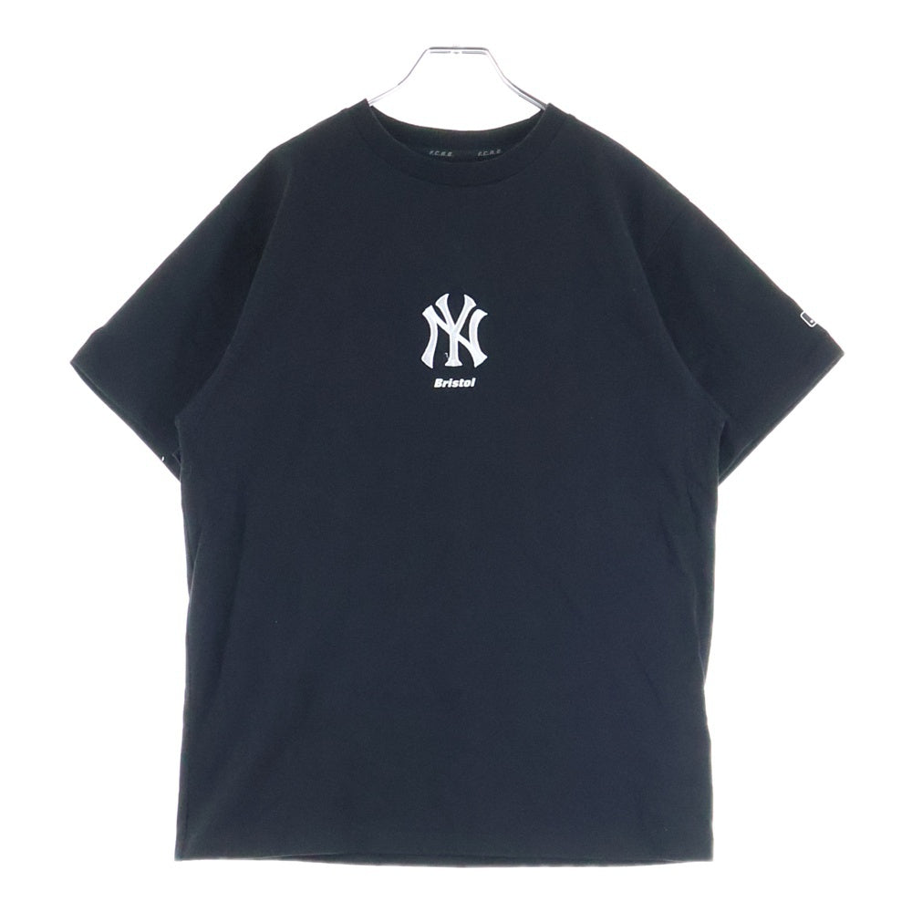 F.C.R.B./F.C.Real Bristol/FCRB(エフシーアールビー/エフシーレアルブリストル) 21AW MLB TOUR BW TEAM TEE MLBツアー チーム刺繍Tシャツ 半袖クルーネックカットソー ブラック FCRB-212115