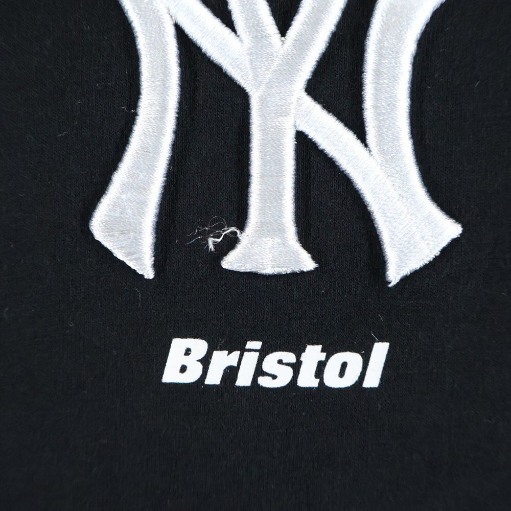 F.C.R.B./F.C.Real Bristol/FCRB(エフシーアールビー/エフシーレアルブリストル) 21AW MLB TOUR BW TEAM TEE MLBツアー チーム刺繍Tシャツ 半袖クルーネックカットソー ブラック FCRB-212115