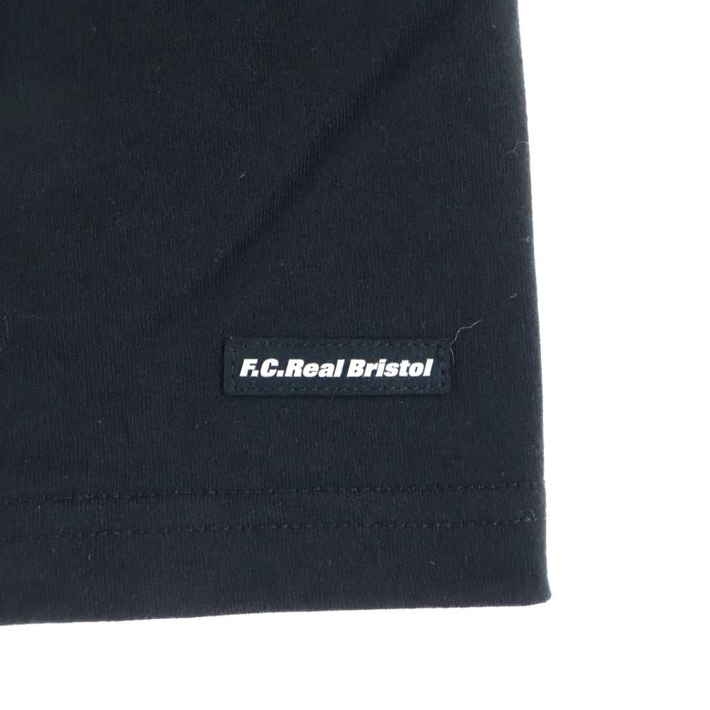 F.C.R.B./F.C.Real Bristol/FCRB(エフシーアールビー/エフシーレアルブリストル) 21AW MLB TOUR BW TEAM TEE MLBツアー チーム刺繍Tシャツ 半袖クルーネックカットソー ブラック FCRB-212115