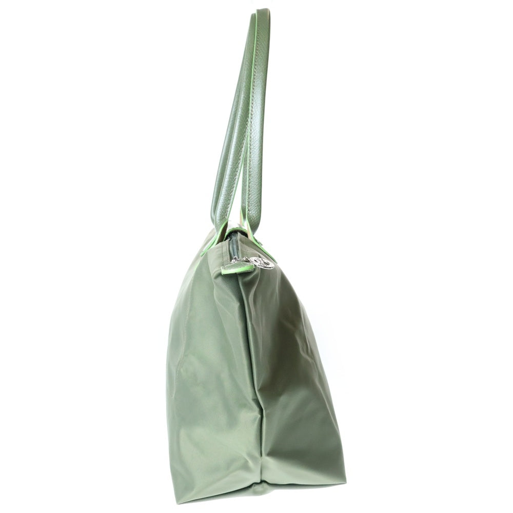 LONGCHAMP(ロンシャン) ロングハンドルホースロゴエンブロイダリー ハンドバック トートバック グリーン レディース L1899619549