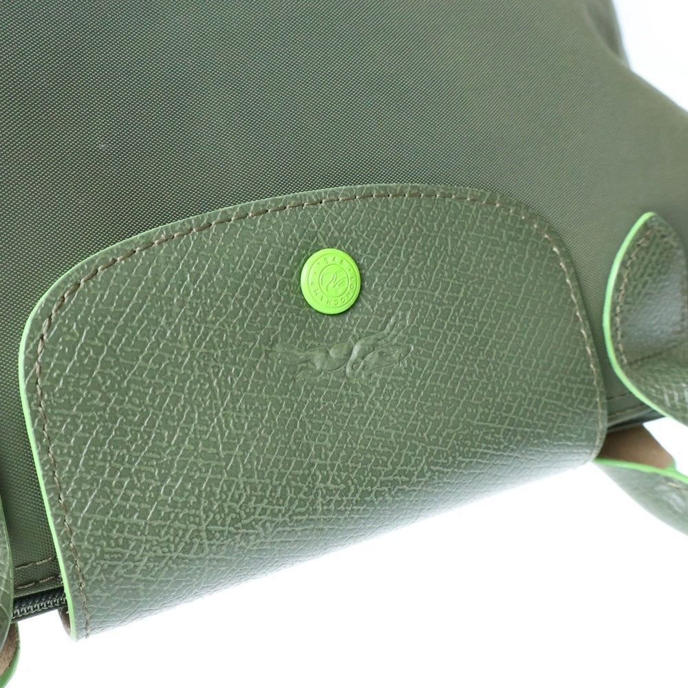LONGCHAMP(ロンシャン) ロングハンドルホースロゴエンブロイダリー ハンドバック トートバック グリーン レディース L1899619549