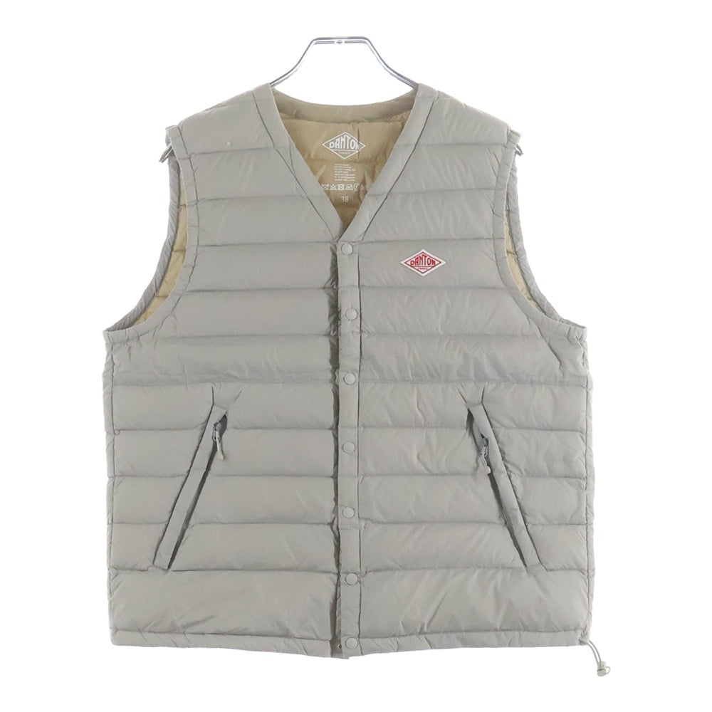 DANTON(ダントン) ミニロゴパッチ インナーダウンベスト ライトグレー レディース JD-8750
