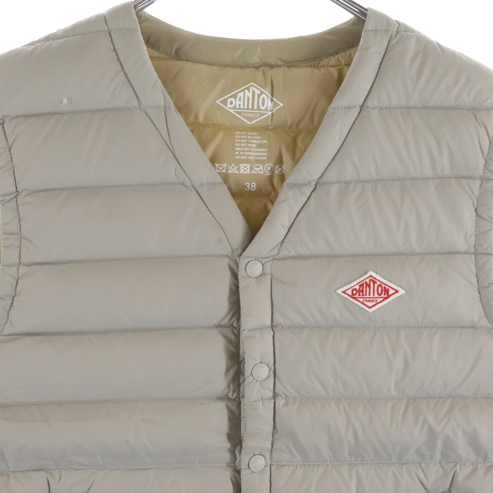 DANTON(ダントン) ミニロゴパッチ インナーダウンベスト ライトグレー